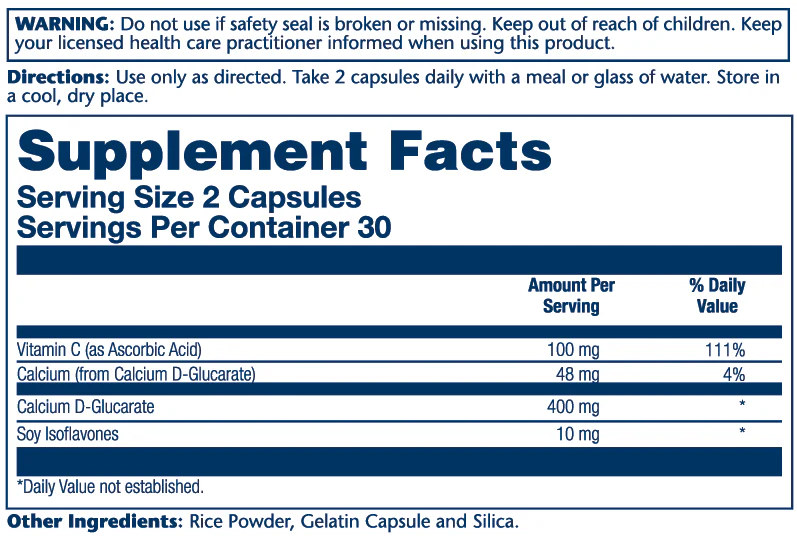 Calcium D-Glucarate 400mg - Image 2