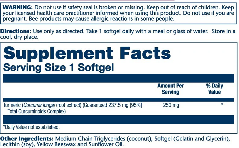 Curcumin Root Extract 250mg - Image 2