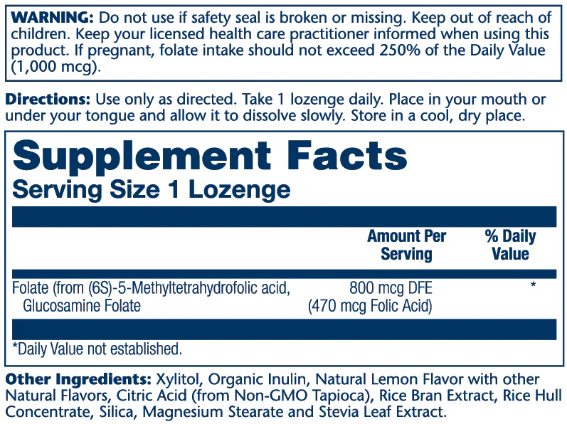 Methyl Folate 1000mcg - Image 2