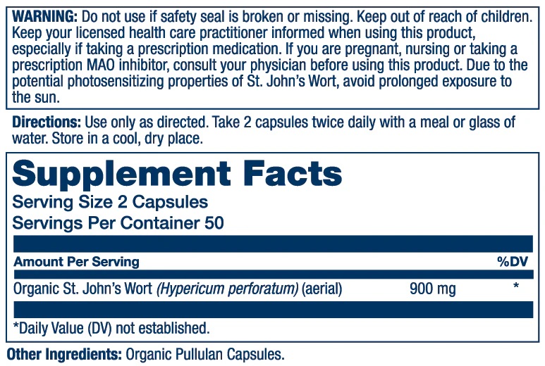 Organic St. John's Wort 900mg - Image 2